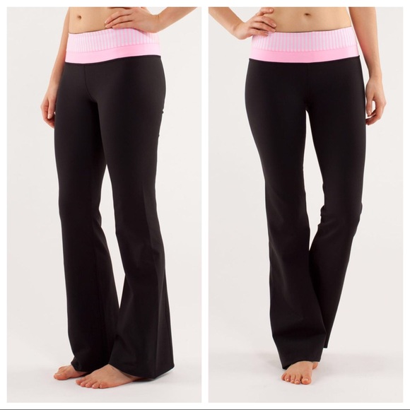 lululemon athletica Pants - Lululemon athletica • “Tall” Pink Stripe Yoga Pant